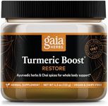 Gaia Herbs Turmeric Boost Restore - Turmeric Drink Mix Supporting a Healthy Response to Swelling in Adults - with Turmeric Curcumin, Black Pepper, Holy Basil & Ginger - 4.3 Ounces (21-Day Supply)