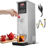 Commercial Hot Water Dispenser Water Boiler Countertop Auto-filling Stainless Steel Hot Water Machine Step-heating 86-212°F Adjustable for Cafe Tea Shop Office Restaurant Hotel 1500W