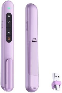 QUI Presentation Clicker with Volume Control, 2.4GHz USB Wireless Presenter Remote, PowerPoint Clicker Slide Advancer Compatible with Mac, Windows, Google Slides, Keynote