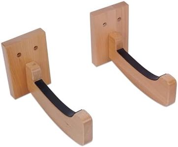 LINGVUM Surfboard Wall Mount Racks Sturdy Surf Board Wall Hangers Suitable for Longboards/Shortboards/Skateboards/Snowboards/Skiing Boards, Works Indoors and Outdoors, Bamboo