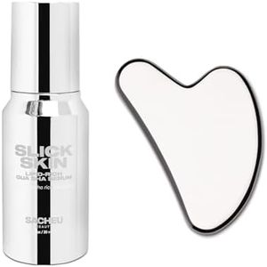 SACHEU Gua Sha Starter Kit with Slick Skin Oil - Stainless Steel Gua with Gua Sha Oil, Facial Oil Squalane Facial Tools, Face Oil for Gua Sha Massage, Gua Sha Stainless Steel