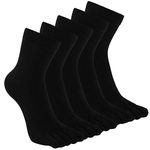 CaiDieNu Men's Toe Socks Cotton Running Five Finger Mini Crew Socks, UK Men's shoes 6-10, 2.black-5 Pairs