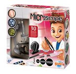 Buki France Microscope with 30 Experiments & LED Light. Beginner Metal Microscope STEM Kit. 200-1200 Magnification. Includes Slides, Vials, Illustrated Booklet & Accessories. For Boys & Girls 8 +