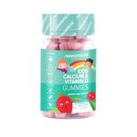 Calcium Gummies for Kids - Healthy Bones & Teeth - Vegetarian - 1 Month Supply – Chewable Childrens Calcium Supplement – 30 Chewable Kids Vitamins – Infused with Vitamin D & K2- by Novomins