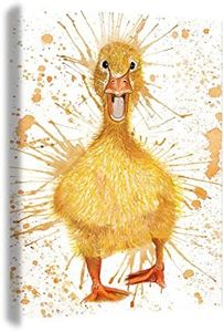 Yellow Duck Canvas Wall Art Animals Cute Baby Duck Canvas Poster Wall Art Small animals Canvas Wall Art Decoration For Living room Bedroom Washing room Children's room Bathroom Office Home Decoration Home Picture