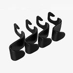 IPELY Car Seat Back Hook Auto Seat Headrest Portable Organizer Holder Hooks(Black -Set of 4)