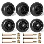 Fourtry 753-04856A Deck Wheels Fit for Craftsman Mower - Deck Rollers Gauge Wheel for Craftsman HU Cub Cad JD Lawn Mower Tractor, Work with 54" 48" Deck, Replaces 133957 734-03058, 6 Pack