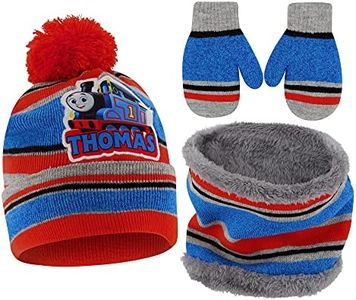 Mattel Boys Toddler Winter Hat And Mittens Set, Thomas & Friends For Ages 2-4, Scarf Set