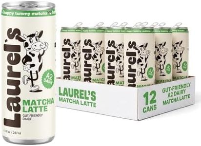 Laurels Coffee Organic Matcha Latte Ready to Drink – Canned Matcha Beverage with A2 Whole Milk, Organic Matcha & Vanilla, 45mg Caffeine, Smooth Creamy Flavor, On-the-Go Iced Matcha Latte, Clean Ingredients - 12 Pack