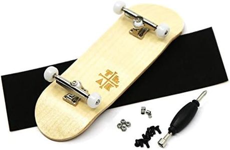 Teak Tuning Prolific Complete Fingerboard with Upgraded Components, Classic Edition - Pro Board Shape and Size, Bearing Wheels, Trucks, and Locknuts - 32mm x 97mm Handmade Wooden Board