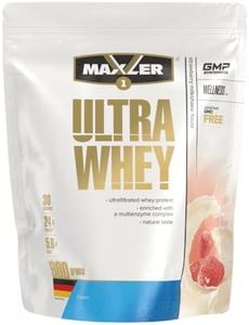 Maxler Ultra Whey Protein - 23 g de protéines par portion – Poudre de protéine de lactosérum pure – Mélange de protéines de lactosérum – Avec BCAA – Milkshake à la fraise - 900g