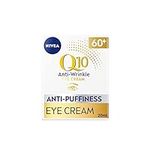 NIVEA Q10 60+ Anti-Puffiness Eye Cream (20ml), Anti-Wrinkle Eye Cream with Triple Strength Formula Made with Q10, Rose Petal Oil, and Calcium, Designed for 60+ Skin