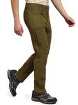 Reccy Men's Trekking Hiking Regular Fit All Weather Sun Protected Versatile Nomadic Pants (in, Alpha, L, Regular, Military Olive)