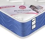 Blisswood King Memory Foam Sprung Mattress, 8 Inch Cool Gel Memory Foam Mattress, Innerspring hybrid Breathable Bed Mattress With UKFR OEKO-TEX knitted fabric (150 x 200 x 20 cm)