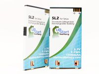 2 Pack - SL2 Battery Replacement (1400mah, 3.7v, Li-ion) for Sirius Portable Satellite Radio Compatible with - Sirius Stiletto 2, Sirius SL2, Sirius AE737173025076, Sirius 01070000014, Sirius SL2 XM