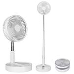 Battery Operated Fan Fordable Table Desk Floor Pedestal Fan 4 Speeds Portable 8-inch Fan