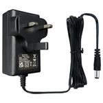 12V 1A 12W 6ft/1.8M Long Power Supply Adapter, AC DC Switching Adapter (Input 100-240V, Output 12Volt 1Amp 1000mA), DC 12V 5.5x2.1mm Wall Mount Transformer Charger Plug, UKCA Listed