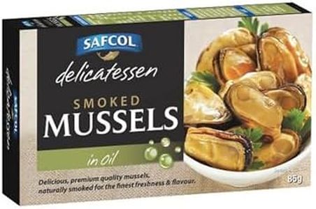 Safcol Australia Smoked Mussels In Oil 85g Cans, 8 pack