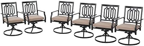 PHI VILLA Outdoor Metal Swivel Chai