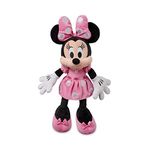 Disney Store Official Minnie Mouse Soft Plush Toy, Medium 17 3/4 inches, Iconic Cuddly Character in Pink Polka Dot Dress and Bow with Embroidered Features, Suitable for All Ages