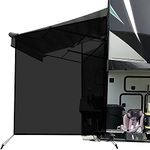 leaveshade RV Awning Side Sun Shade Screen (9'X7') Mesh Screen Shade for Camper Awning Sunshade Motorhome Trailer Awning Sunscreen Shadescreen UV Blocker - 3 Year Warranty (Black)