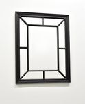 DEENZ Large Rectangle Antique Window Wall Mirror Stylish Decor Durable Frame Window Style Six Colors 60X76Cm (Color:Black)