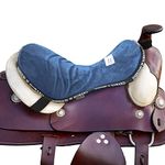 Harrison Howard Trail Seat Saver Western Tack Saddle Ride-on Pad with Cushion Bottom Helps Distribute Back Pressure Blue