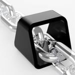 High security anti-theft chain anchor. Ideal for motorcycles and bikes. Floor or wall clamp.