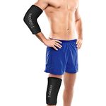 Tolaccea Hot & Cold Therapy Flexible Ice Packs Cold Therapy Compression Sleeve Reusable Gel Pack for Injury Cold Wrap for Knee Calf Ankle Elbow(Black,L)