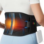 Comfytemp Cordless Heating Pad with Back Brace for Lower Back, Portable Wireless Wearable Heated Waist Lumbar Support Belt with 6 Stays Removable, 3 Heat 3 Timer, Birthday Gift for Men Women