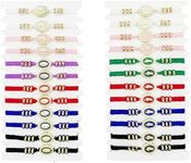 BONITTER 24/12Pcs Mexican Braclets Virgin Mary San Judas Bracelet For Women Red String Evil Eye Green Beads Anklets Jewelry