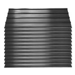 The Fellie Roof Panels 12pcs Galvanised Steel Greenhouse Shed Roof Sheet Garage Metal Roofing Covers, 129x45cm-Black