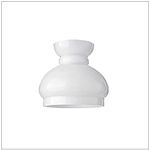 LUMIS Glass Oil Lamp Cowl Lampshade Cover, Width at Base:14.5cm Dia. (5¾"), White