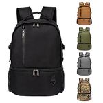 TUGUAN Insulated Cooler Backpack 16/26 Cans Double Deck Leakproof Lightweight Soft Lunch Backpack Small Cooler Bag Beach Picnic, Black