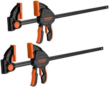 Jorgensen E-Z Hold 800LBS Heavy Duty Clamps, 24 Inch 2-Pack Expandable Clamp/Spreader, One Hand Quick Grip Bar Clamps, Trigger Clamp, Bar Clamps for Woodworking