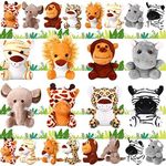 HyDren 40 Pack Mini Stuffed Jungle 