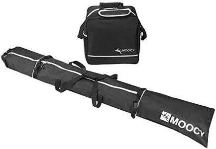 MOPHOEXII Ski and Boot Bag Combo for Air Travel Unpadded | Store Transport Skis Up to 80 Inch and Boots Up to Size 13 | Boots, Clothes and Accessories- for Men, Women and Youth