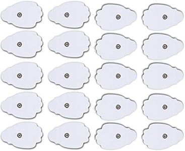 Belifu TENS Unit Electrode Pads Reusable Self-Adhesive Replacement Massage Pads Latex Free, Standard Connection Snap on 3.5mm Cable for Tens EMS Massager