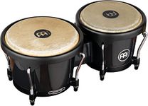 Meinl Percussion Bongos Journey Series - 2 hand drums with 6.5 and 7.5 inches - including tuning key - ABS plastic, Black (HB50BK)