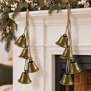 Christmas Decorations-2PCS Gold Vintage Bells