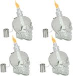 Sunnydaze Grinning Skull Glass Tabl