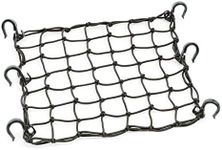 PowerTye 50152 Black 15"X15" Cargo Net Featuring 6 Adjustable Hooks & Tight 2"x2" Mesh