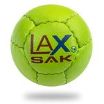 Lax Sak Soft Practice Lacrosse Balls - Same Weight & Size as a Regulation Lacrosse Balls, Great for Indoor & Outdoor Practices, Less Bounce & Minimal Rebounds - Lime Green, 1 Pack