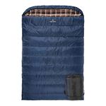 TETON Sports Mammoth Queen Size Sleeping Bag- Double Sleeping Bag – A Warm Bag the whole family can enjoy – Great Sleeping Bag for Camping, Hunting and base camp. Compression Sack Included Blue