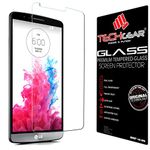 TECHGEAR Screen Protector fits LG G3 - GLASS Edition Genuine Tempered Glass Screen Protector Guard Cover Compatible with LG G3 (Models: D850, D851, D855)