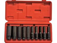 SNE Half Dr Deep Socket Wrench Impact Socket Set 8 To 24Mm Long Size Tool Kit Set Wrenches And Spanner Set, Box End, Chrome Vanadium Steel