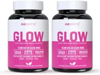 Glow Vitamins - Hair Skin and Nails Multivitamin Supplement - 10,000mcg Biotin Pills with Hyaluronic Acid, Folate, Iron, Magnesium, and Zinc - Boosts Collagen Production, Hair Growth, 180 Capsules