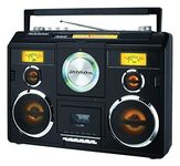 Sound Station Portable Stereo with Bluetooth/CD/AM-FM Radio/Cassette Recorder (Black)