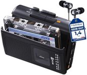 KLIM K8 Cassette Tape Player Portable + Cassette Recorder + NEW + AM/FM Walkman Cassette Player + Built-in Microphone & Speaker + Headphone Jack & Earphones