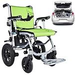 Electric Wheelchair for Adults,Mobility Scooter - Lightweight Foldable Weatherproof Portable Electric Powered Wheelchair Device - Dual Battery - Compact Heavy Duty Mobile,for Travel Adults Elderly